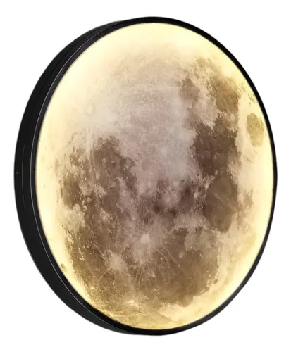 Aplique Pared Luna 3d Lámpara Led Techo Decoración Jhn
