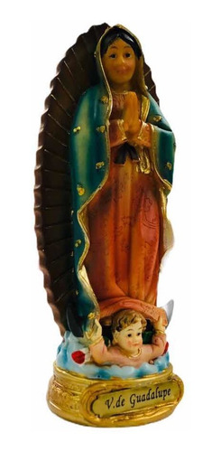 Virgen De Guadalupe En Porcelana Italiana 12,5cm