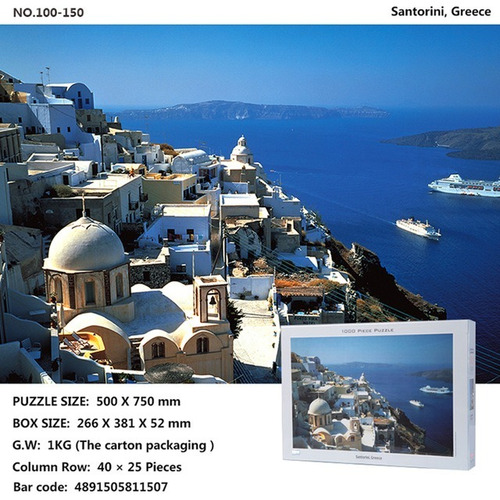 Puzzle Santorini Grecia- 1000 Piezas Jigsaw Tomax