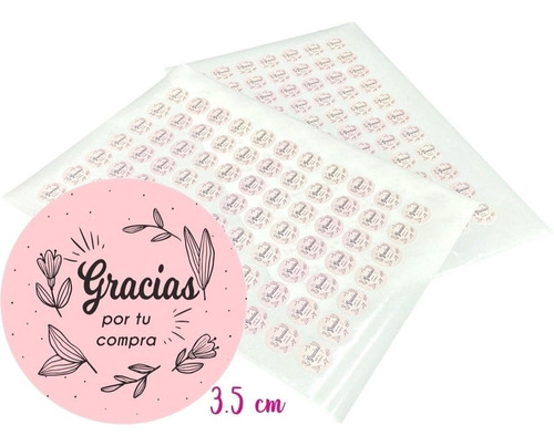 Etiquetas Gracias Por Tu Compra Adhesivas Sticker 600 Pzs