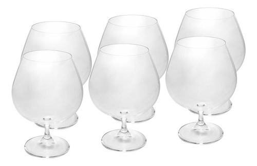 6 Taças De Cognac Wolff Gastro Colibri De Cristal 690ml