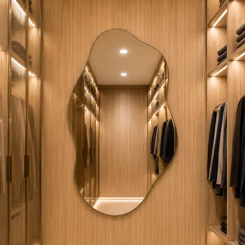 Espelho Pisa 90x40cm Corpo Inteiro Grande Moderno Luxo Suporte