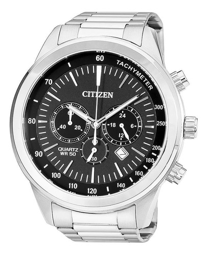 Relógio Citizen Cronógrafo Masculino An8150-56e / Tz30973t Cor da correia Prateado Cor do bisel Prateado Cor do fundo Preto