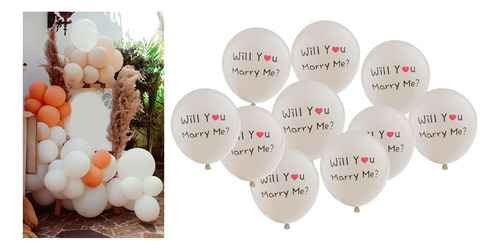 5 X 10x Globos De Látex Will You Marry Me, Accesorios Para