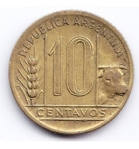 Moneda Argentina 10 Centavos 1948