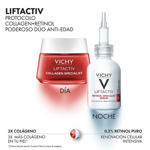 Sérum Anti-arrugas Liftactiv Retinol Specialist Vichy 30ml Momento de aplicación Noche Tipo de piel Todo tipo de piel