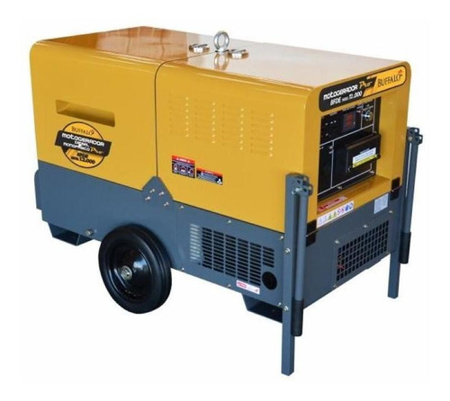 Motogerador Diesel Buffalo Pro 12kva Mono Partida Elétrica com Rodas Cabinado
