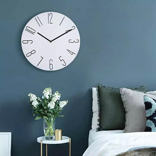Imagen 2 de 6 de Reloj De Pared Nórdico Silencioso Grande 35cm Clicshop
