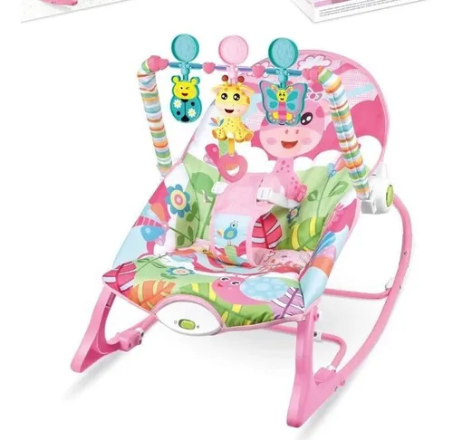 RACK & PACK Silla Vibradora Mecedora para Bebe Barra con Juguetes Arnes de  Seguridad de 3 Puntos Patas Antideslizantes Portatil Bouncer para Bebe en  Etapa de Desarrollo Silla Mecedora con Vibracion 