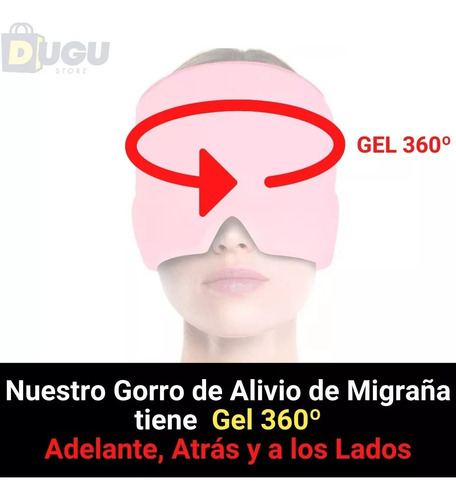 Imagen 6 de 10 de Gorro De Gel Alivio De Migraña Terapia De Frío. Dolor Cabeza