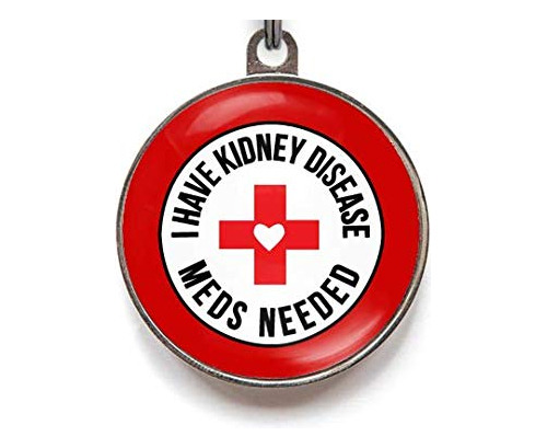 Kidney Disease Meds Needed Dog Tags, Cat Tag, Human Bag Tag,