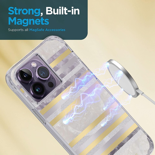 Case-mate Funda iPhone 14 Pro Max Rayas De Perlas Protección