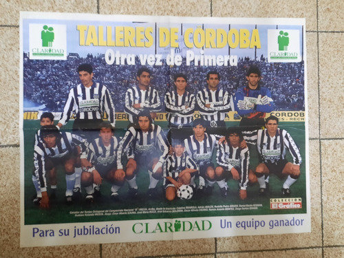 Poster Talleres De Cordoba Octogonal 93-94 Y Ascenso 1º A