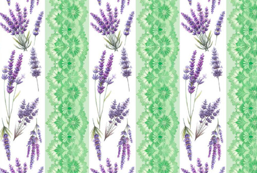 Tecido Tricoline Digital Lavanda E Listras 50x150cm F Maluhy