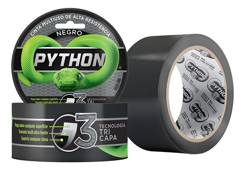 Cinta Multiuso Python Alta Resistencia 9mt - Pack X3 - Color