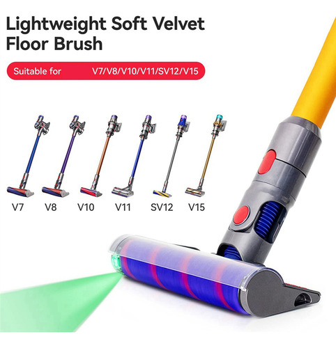 2 Cabezales De Cepillo Cilíndricos Blandos Para Dyson V7, V8