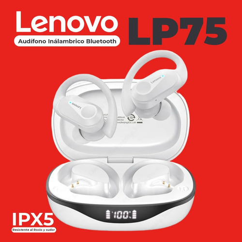 Audífonos Lenovo Thinkplus Lp75 Inalámbricos Recargable