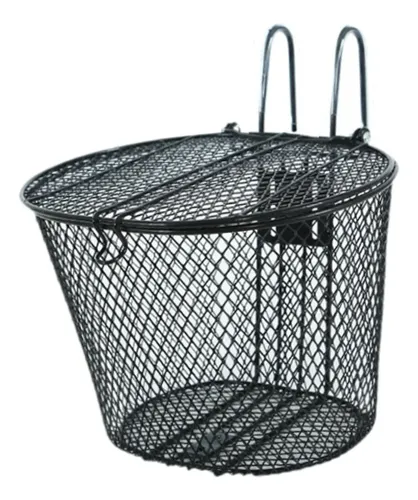 Cesta Delantera Para Bicicleta Eléctrica - Estructura De Hierro Resistente, Gran Capacidad, Desmontable Fácil