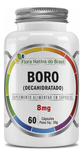 Boro Decahidratado 8g 60 Caps 500mg Sem Sabor