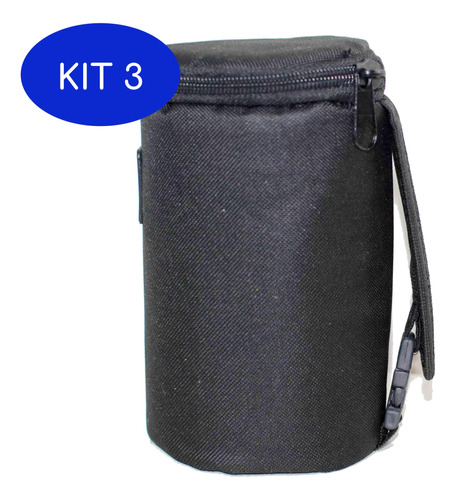 Kit 3 Porta Lente Case Rígido Para Lentes Xg 10 X 21cm