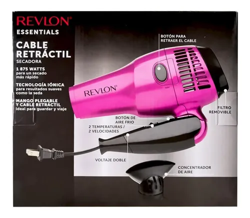Secadora Revlon Mango Plegable Y Cable Retr ctil 1875w 899