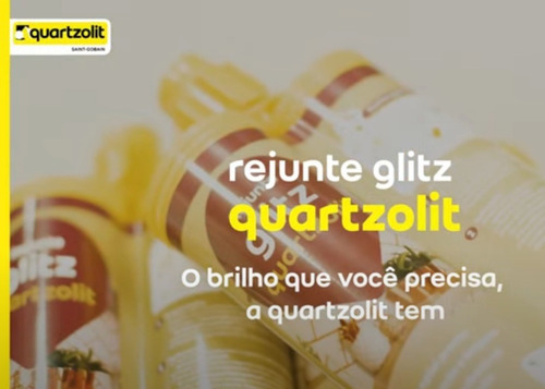 Rejunte Epóxi Bicomponente Glitz Prata 400ml Quartzolit