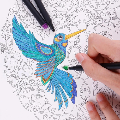 Canetas Coloridas Carimbo Roller Papelaria 24 Unidades
