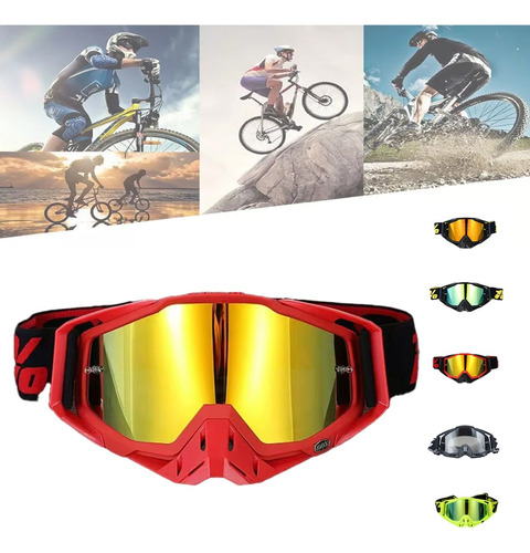 Goggles Para Motocross Polarizado Deportivo Ligero Cómodo