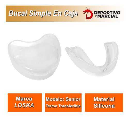 Protector Bucal Simple Silicona Termomoldeable Junior/senior