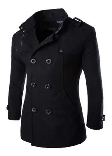 Sobretudo Casaco Masculino Preto Exclusivo L Batida