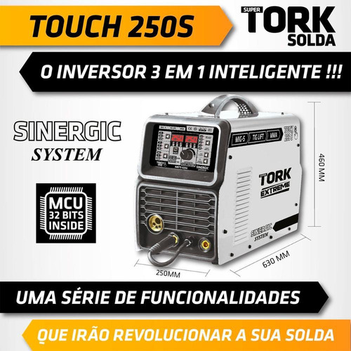 Imagem 5 de 5 de Inversora De Solda Mig/mma/tig 3 Em 1 Touch 250s - Supertork