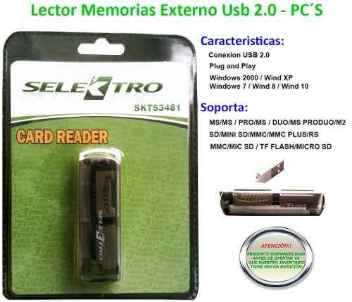 Lector De Memoria Card Reader Selektro