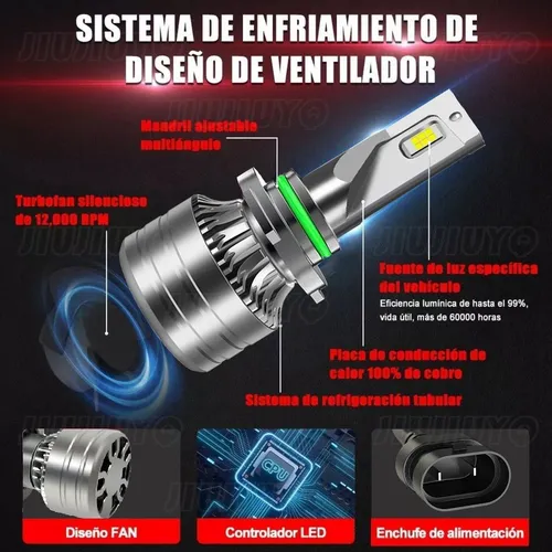 Para Dodge Kit Focos Led 9005 9006 Luz Alta/baja Canbus