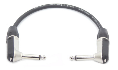 Imagen 2 de 2 de Cable Pedalera Plug Codo 30cm Neutrik Pedal Guitarra Bajo