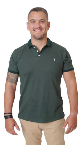 Camisa Polo Masculina Verde Musgo