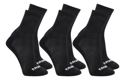 3 Pares De Meias Mash Cano Médio Longo Masculina Esportiva