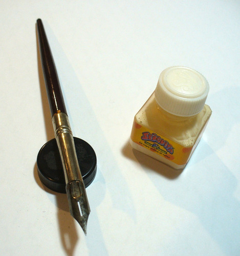 Porta Plumas Muy Antiguos Madera Y Metal Tipo Gillott, (Usado)