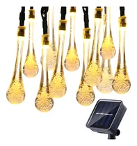 Comprar Guirnalda Luces Exterior Amarillo Cascada Luces Solares Hada Gotas 6m Luces Decorativas Exterior Adornos Navideños Luces Decoracion Navidad Solares Luces Guirnaldas Navideñas Qatarshop