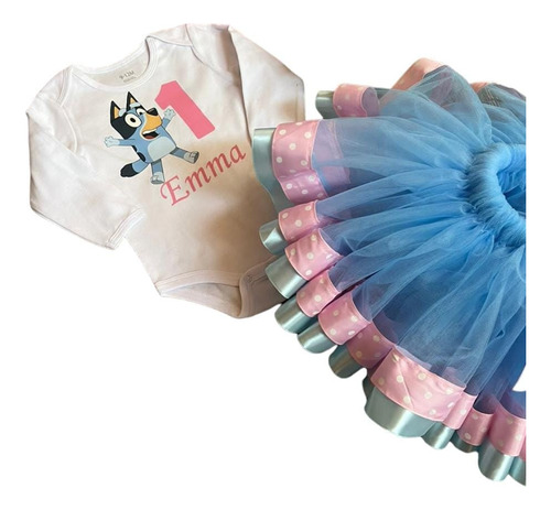 Tutu Personalizado Para Niñas. Bluey