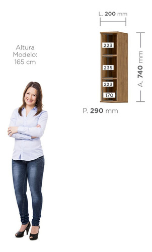 Armario de bodega aéreo modulado Verace Espresso Wt de 20 cm