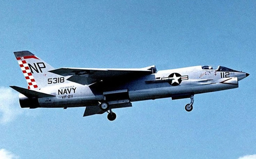 Miniatura Diecast 1/100, Avión Vought F8 Crusader