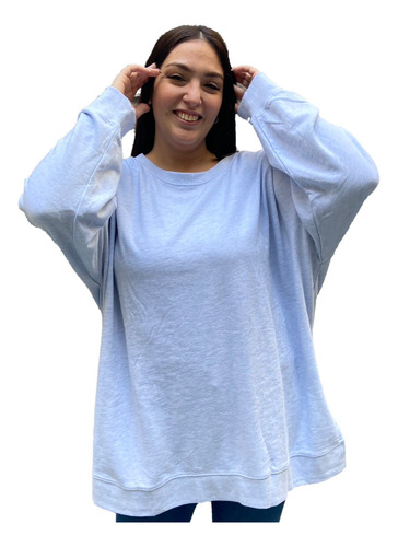 Buzo Sweater Talles Grandes Mujer Algodón Premium Importado