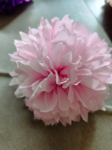 Flores De Papel Crepé 10cm De Diametro