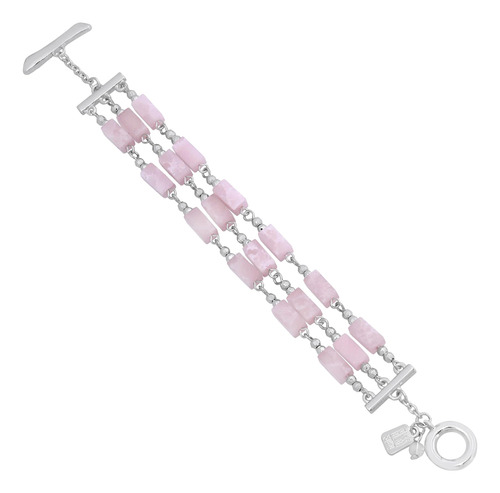 Pulsera Con Cuentas De Cuarzo Rosa