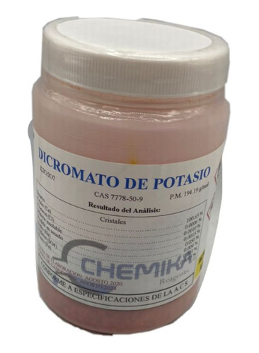 Dicromato De Potasio R.a./a.c.s. Presentación 100 Gr