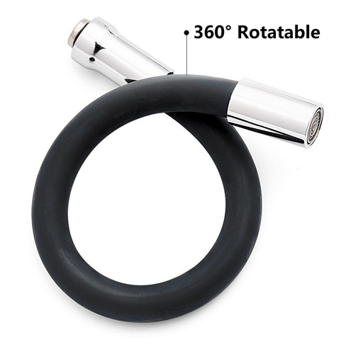 Imagen 4 de 5 de Grifo Llave Lavaplatos Cuello Flexible Negra