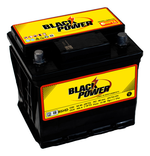 Batería Ruta 85h Amp Linea Black Power Nafta Hasta 1600cc