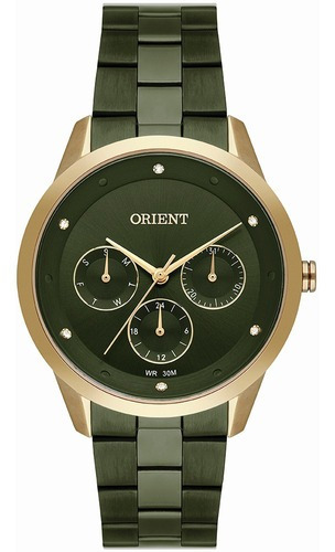 Relógio Orient Eternal Feminino Multifunção Ftssm058 Verde