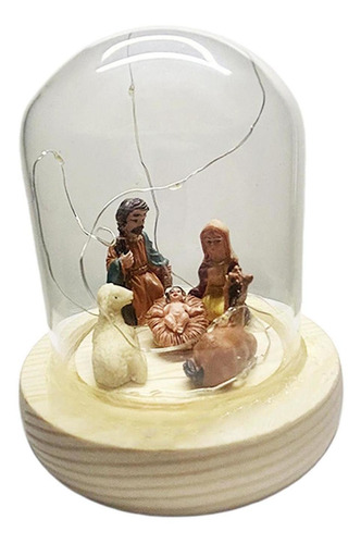 Belén Con Luces Led Nacimiento De Jesús Pesebre Miniaturas