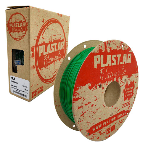 Filamento Impresoras 3d Plast.ar Pla INGEO x1 kg Color Verde